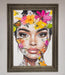 Floral Woman Face Framed Print - Hi Society
