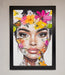 Floral Woman Face Framed Print - Hi Society