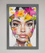 Floral Woman Face Framed Print - Hi Society