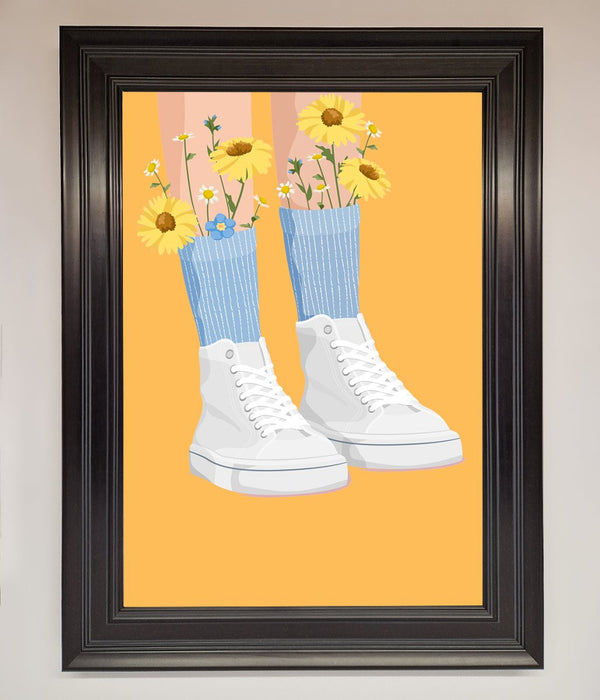 Flowers In Socks Framed Poster - Hi Society