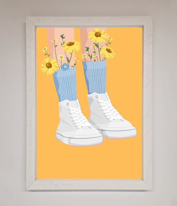 Flowers In Socks Framed Poster - Hi Society