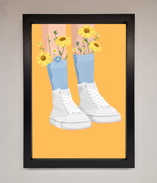 Flowers In Socks Framed Poster - Hi Society