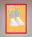 Flowers In Socks Framed Poster - Hi Society