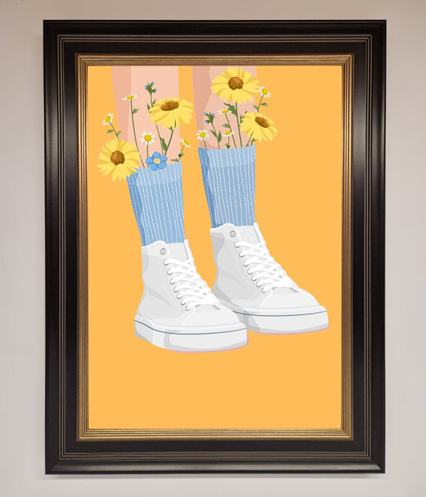 Flowers In Socks Framed Poster - Hi Society