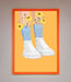 Flowers In Socks Framed Poster - Hi Society