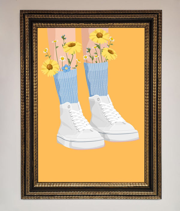 Flowers In Socks Framed Poster - Hi Society