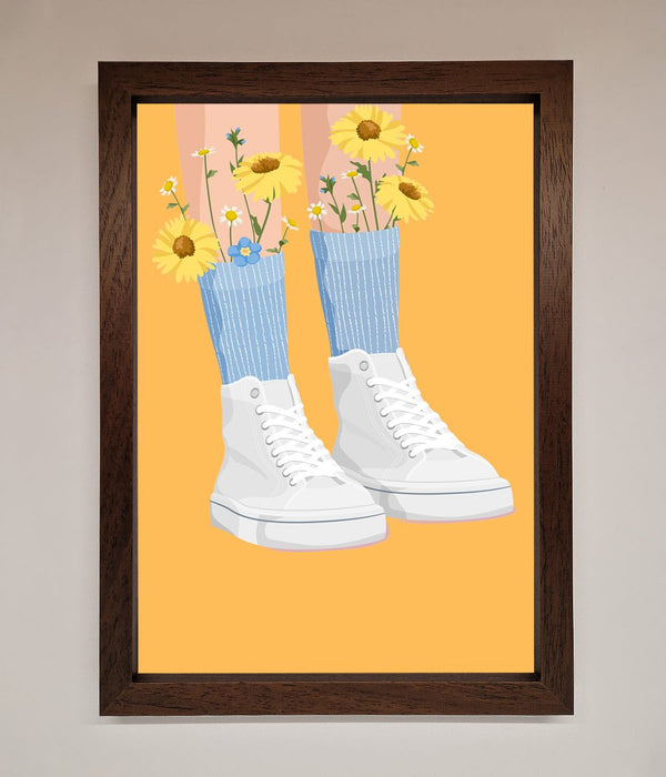 Flowers In Socks Framed Poster - Hi Society