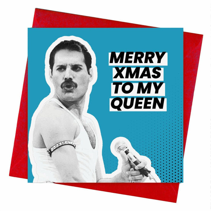 Freddie Mercury | Merry Xmas To My Queen Christmas Card - Hi Society