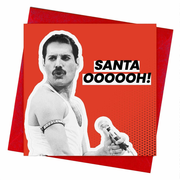 Freddie Mercury | Santa Ooooh Christmas Card - Hi Society