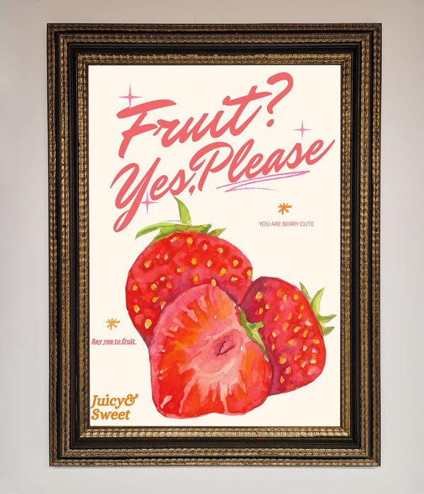Fruit Yes Please Framed Poster - Hi Society