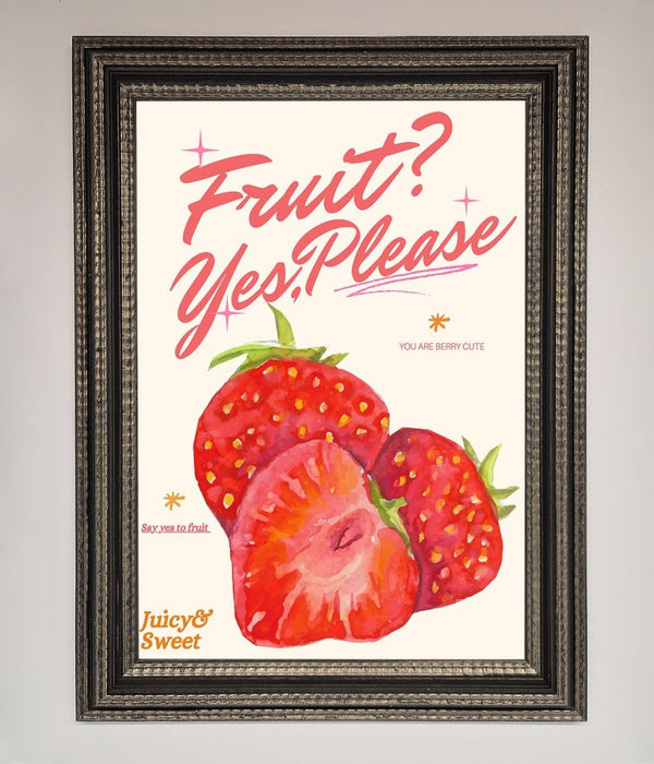 Fruit Yes Please Framed Poster - Hi Society