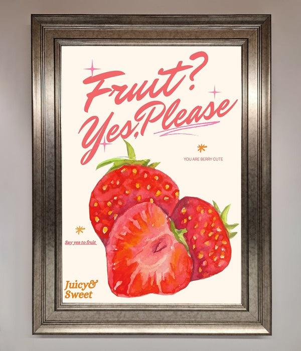 Fruit Yes Please Framed Poster - Hi Society
