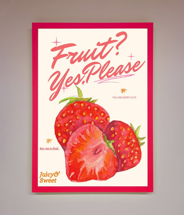 Fruit Yes Please Framed Poster - Hi Society