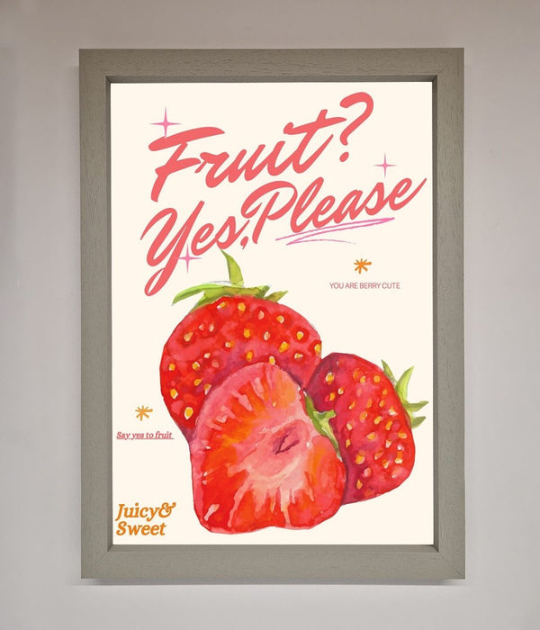 Fruit Yes Please Framed Poster - Hi Society