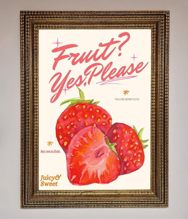 Fruit Yes Please Framed Poster - Hi Society