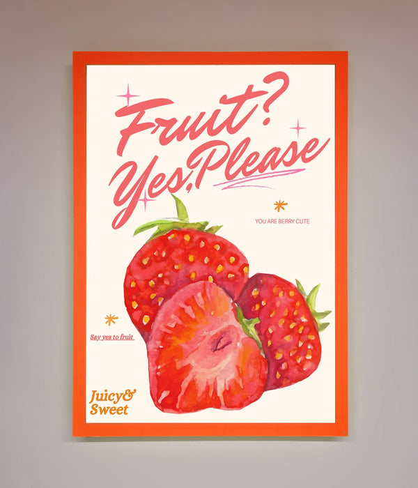 Fruit Yes Please Framed Poster - Hi Society