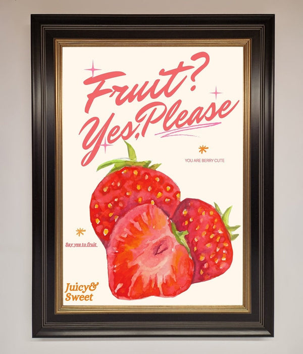 Fruit Yes Please Framed Poster - Hi Society