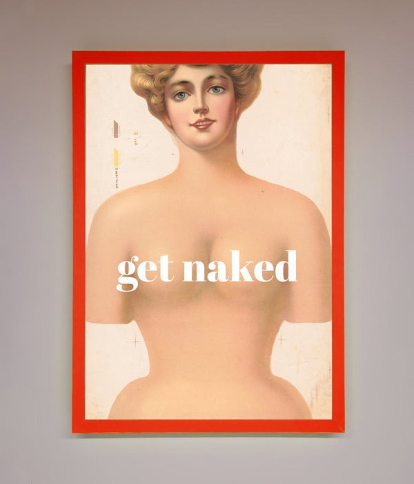 Get Naked Framed Poster - Hi Society