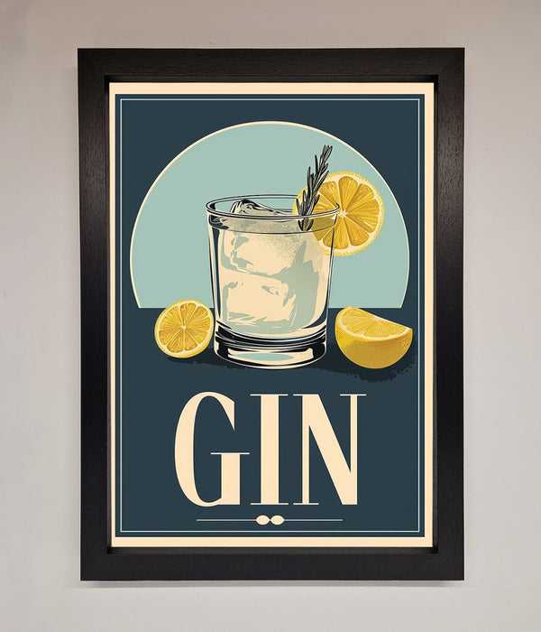 Gin Illustration Framed Poster - Hi Society