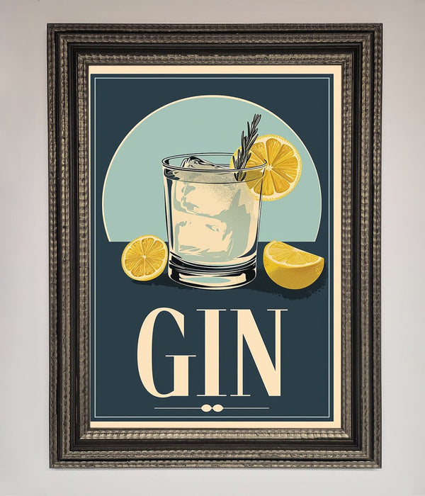 Gin Illustration Framed Poster - Hi Society