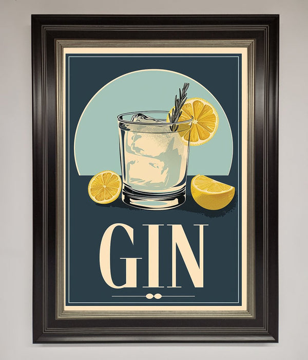 Gin Illustration Framed Poster - Hi Society
