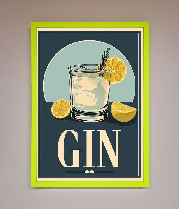 Gin Illustration Framed Poster - Hi Society