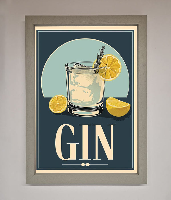 Gin Illustration Framed Poster - Hi Society