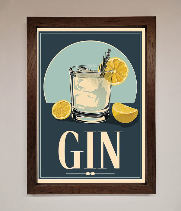 Gin Illustration Framed Poster - Hi Society