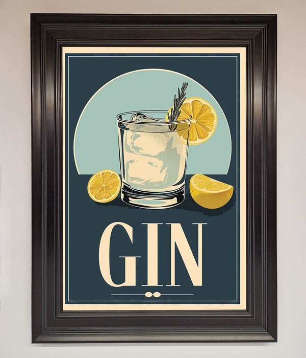 Gin Illustration Framed Poster - Hi Society