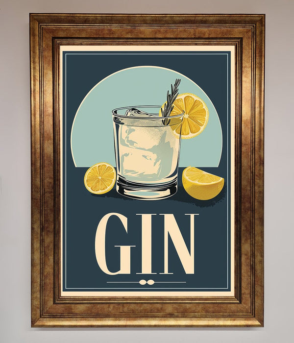 Gin Illustration Framed Poster - Hi Society