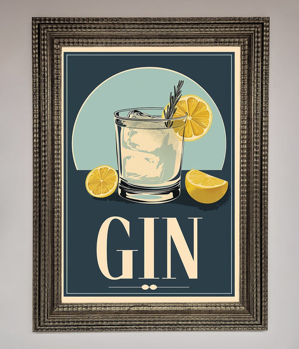 Gin Illustration Framed Poster - Hi Society