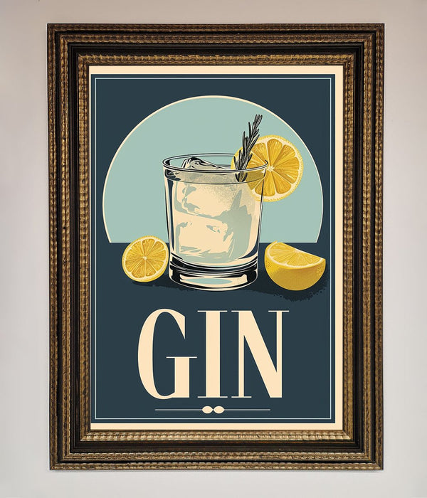Gin Illustration Framed Poster - Hi Society