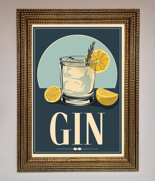 Gin Illustration Framed Poster - Hi Society