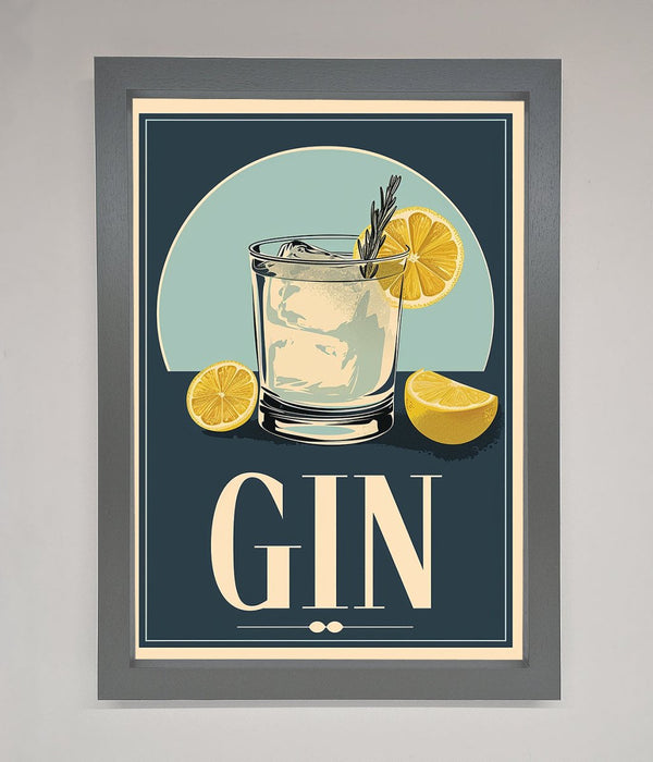 Gin Illustration Framed Poster - Hi Society
