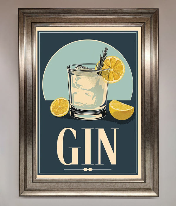 Gin Illustration Framed Poster - Hi Society
