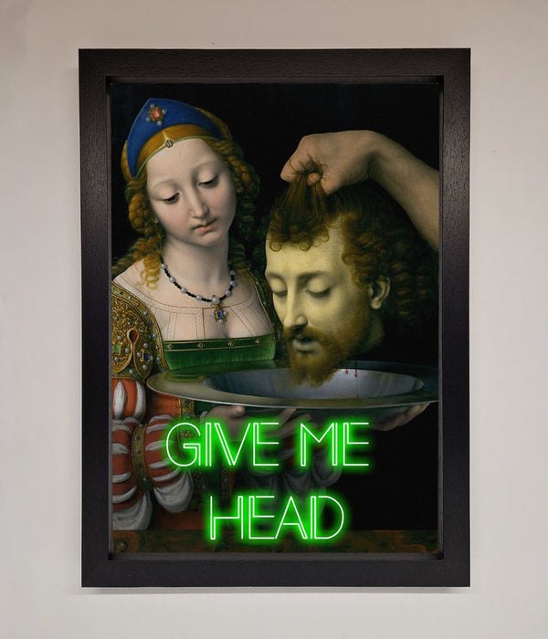 Give Me Head Renaissance Framed Poster - Hi Society