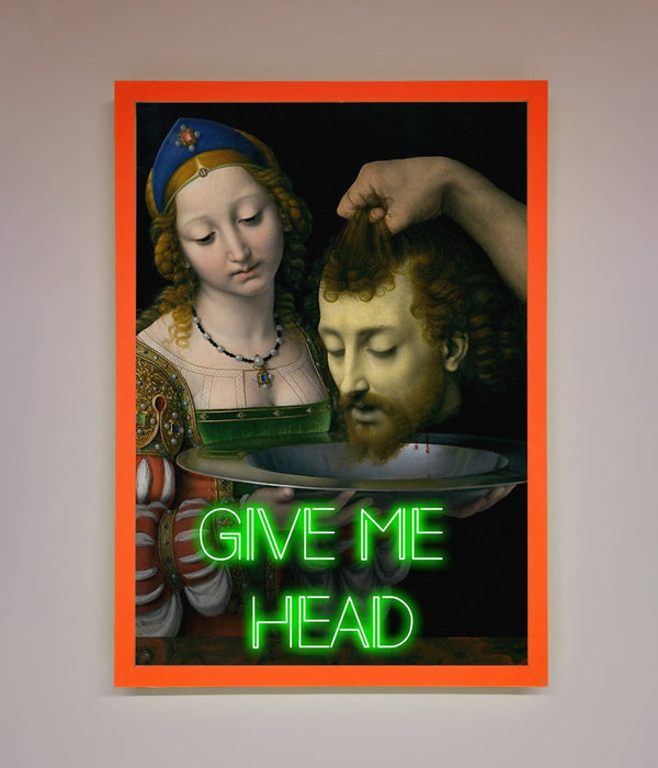 Give Me Head Renaissance Framed Poster - Hi Society