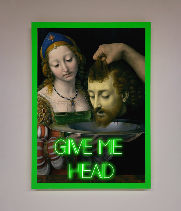 Give Me Head Renaissance Framed Poster - Hi Society