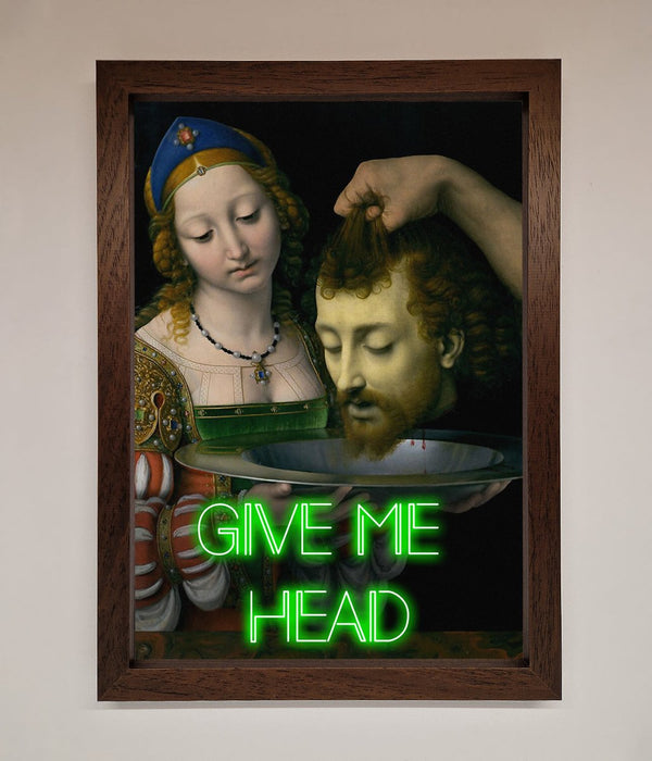 Give Me Head Renaissance Framed Poster - Hi Society
