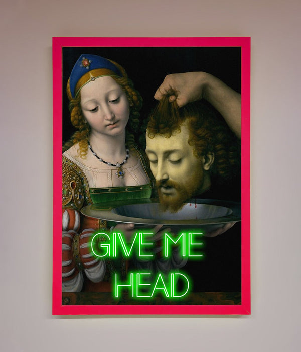 Give Me Head Renaissance Framed Poster - Hi Society