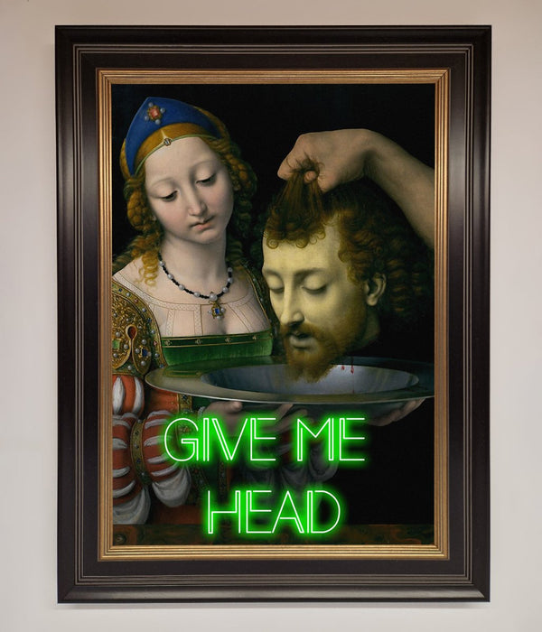 Give Me Head Renaissance Framed Poster - Hi Society