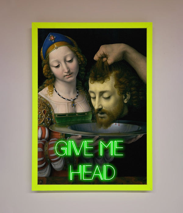 Give Me Head Renaissance Framed Poster - Hi Society