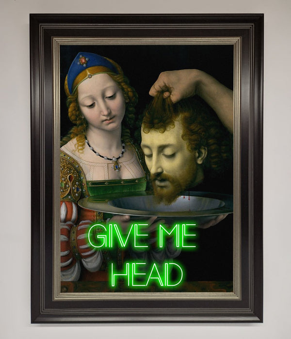Give Me Head Renaissance Framed Poster - Hi Society