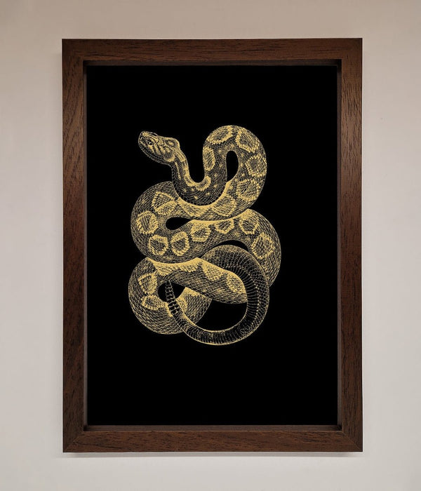 Golden Serpent Framed Wall Art - Hi Society