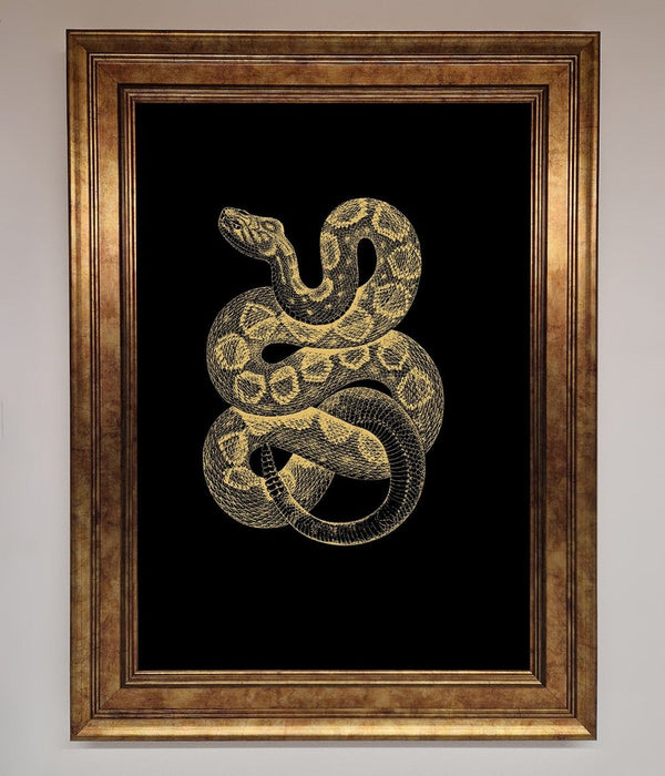 Golden Serpent Framed Wall Art - Hi Society
