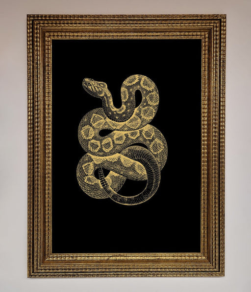 Golden Serpent Framed Wall Art - Hi Society