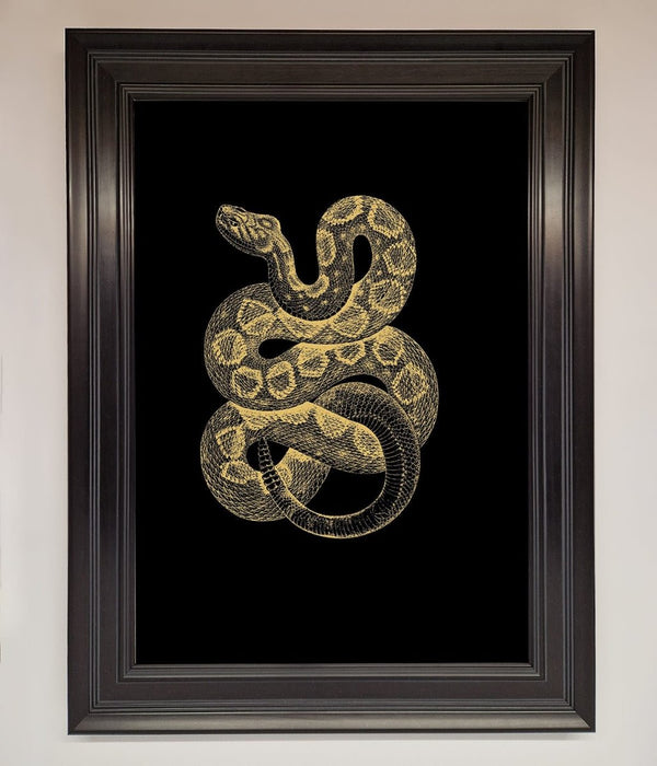 Golden Serpent Framed Wall Art - Hi Society