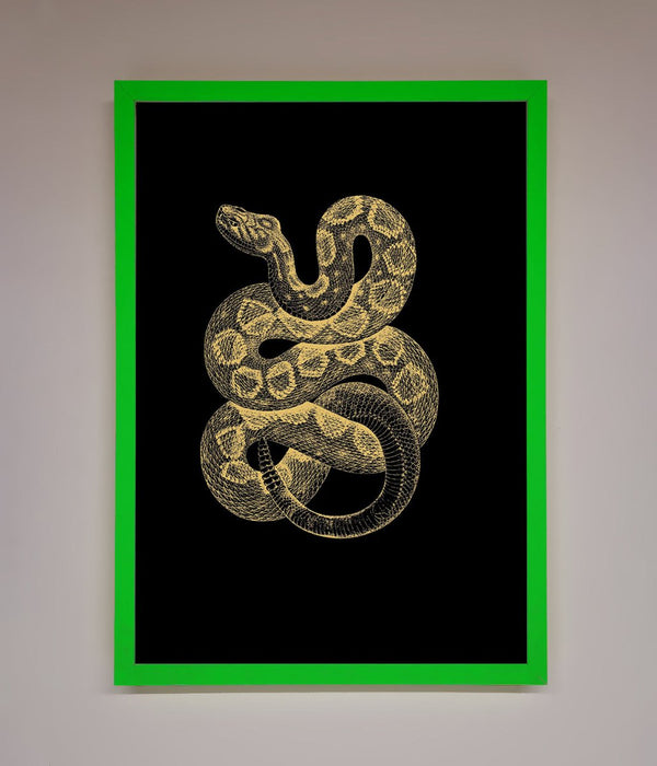 Golden Serpent Framed Wall Art - Hi Society