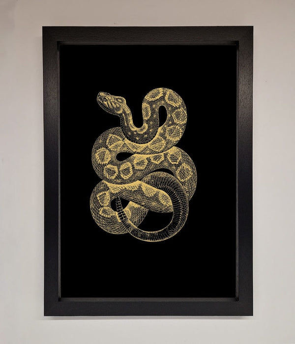 Golden Serpent Framed Wall Art - Hi Society