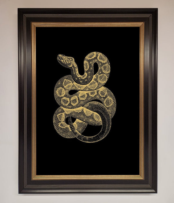 Golden Serpent Framed Wall Art - Hi Society